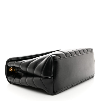 Saint Laurent Calfskin Y Quilted Monogram Small Loulou Chain Satchel Black 4 of 10