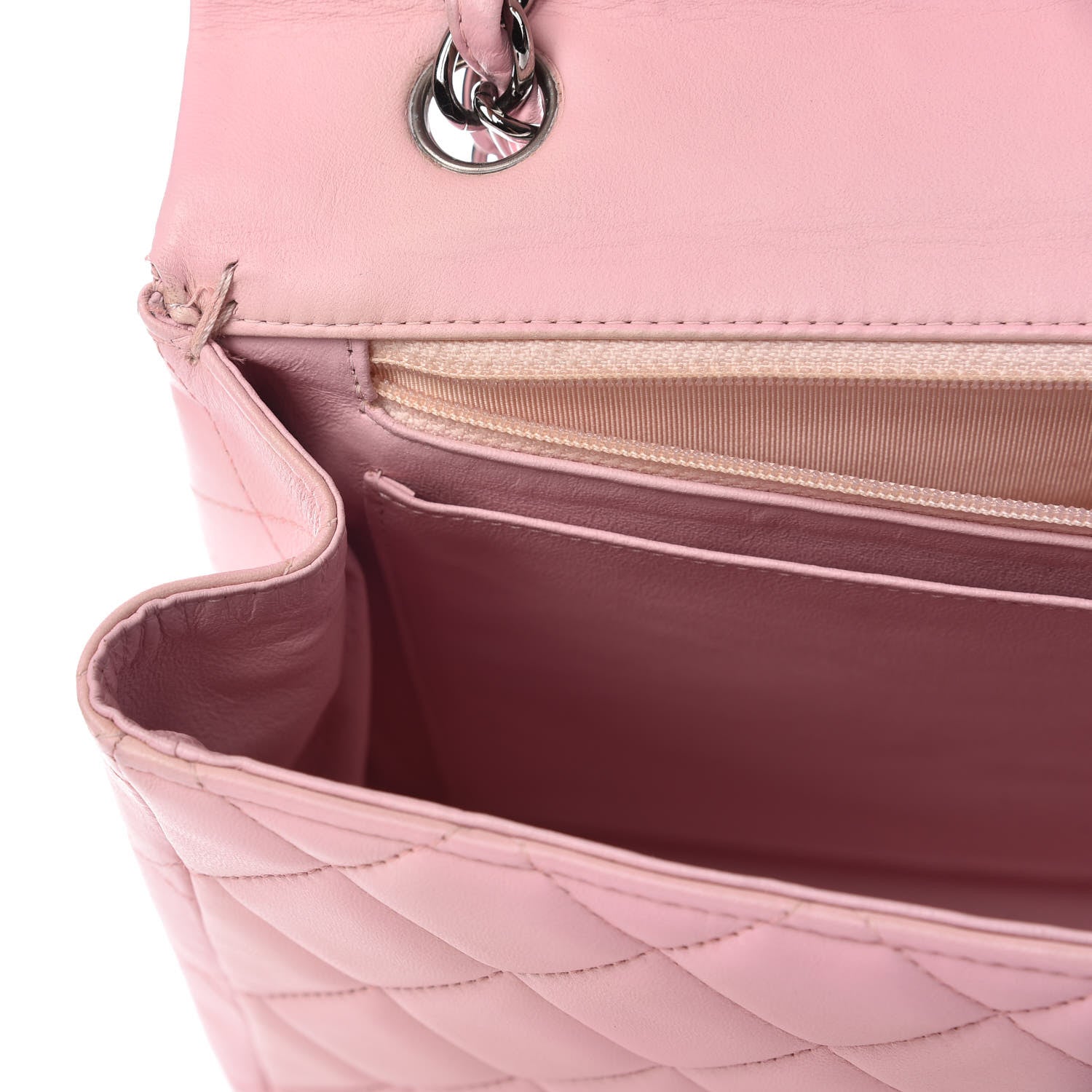 Chanel Lambskin Quilted Maxi Single Flap Pink 15 of 18