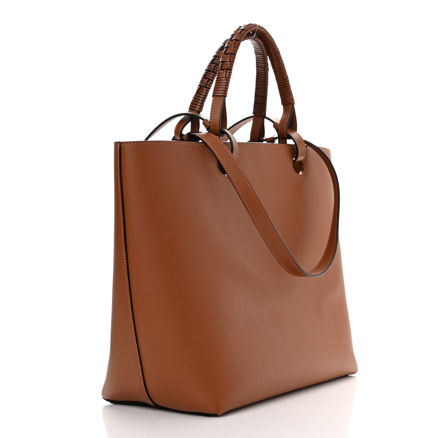 Loewe Smooth Calfskin Small Anagram Tote Tan 2 of 10