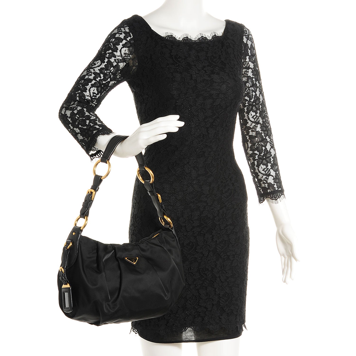 Prada Tessuto Nylon Shoulder Bag Nero Black 90293 – FASHIONPHILE