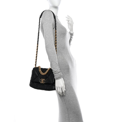 Chanel Lambskin Quilted Medium Chanel 19 Flap Black 3 of 10