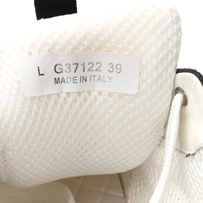 Chanel Nylon Suede Calfskin CC Sneakers 39 White Dark Grey 6 of 8