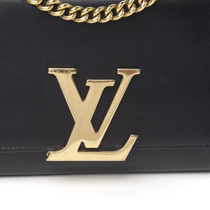 Louis Vuitton Calfskin Chain Louise MM Black 11 of 11