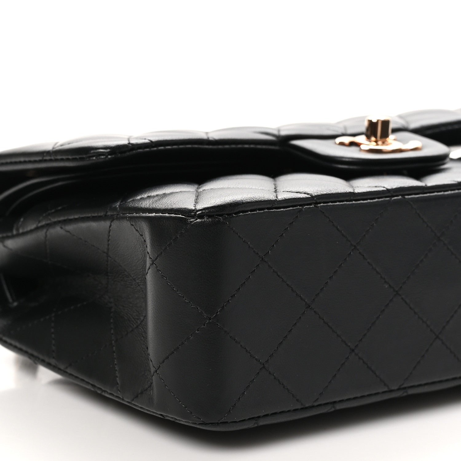 Chanel Lambskin Quilted Small Double Flap Black 9 of 11