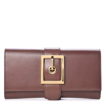 Gucci Calfskin Lady Buckle Clutch Brown 1 of 9