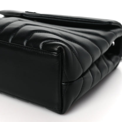 Saint Laurent Calfskin Y Quilted Monogram Monochrome Toy Loulou Crossbody Bag Black 10 of 10