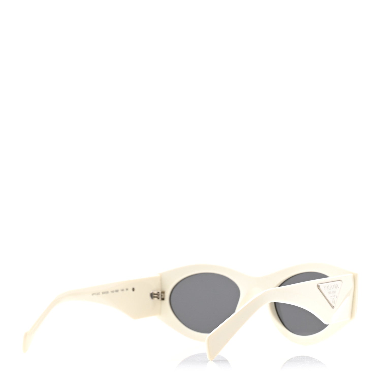 Prada Acetate Oval Symbole Sunglasses SPR 20Z White 4 of 7