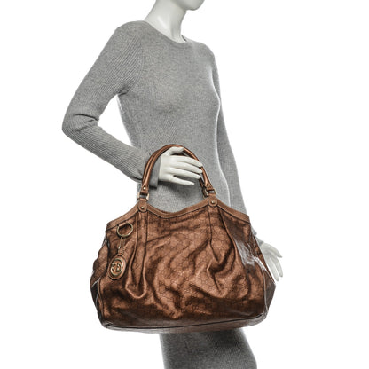 Gucci Guccissima Large Sukey Tote Bronze 2 of 7