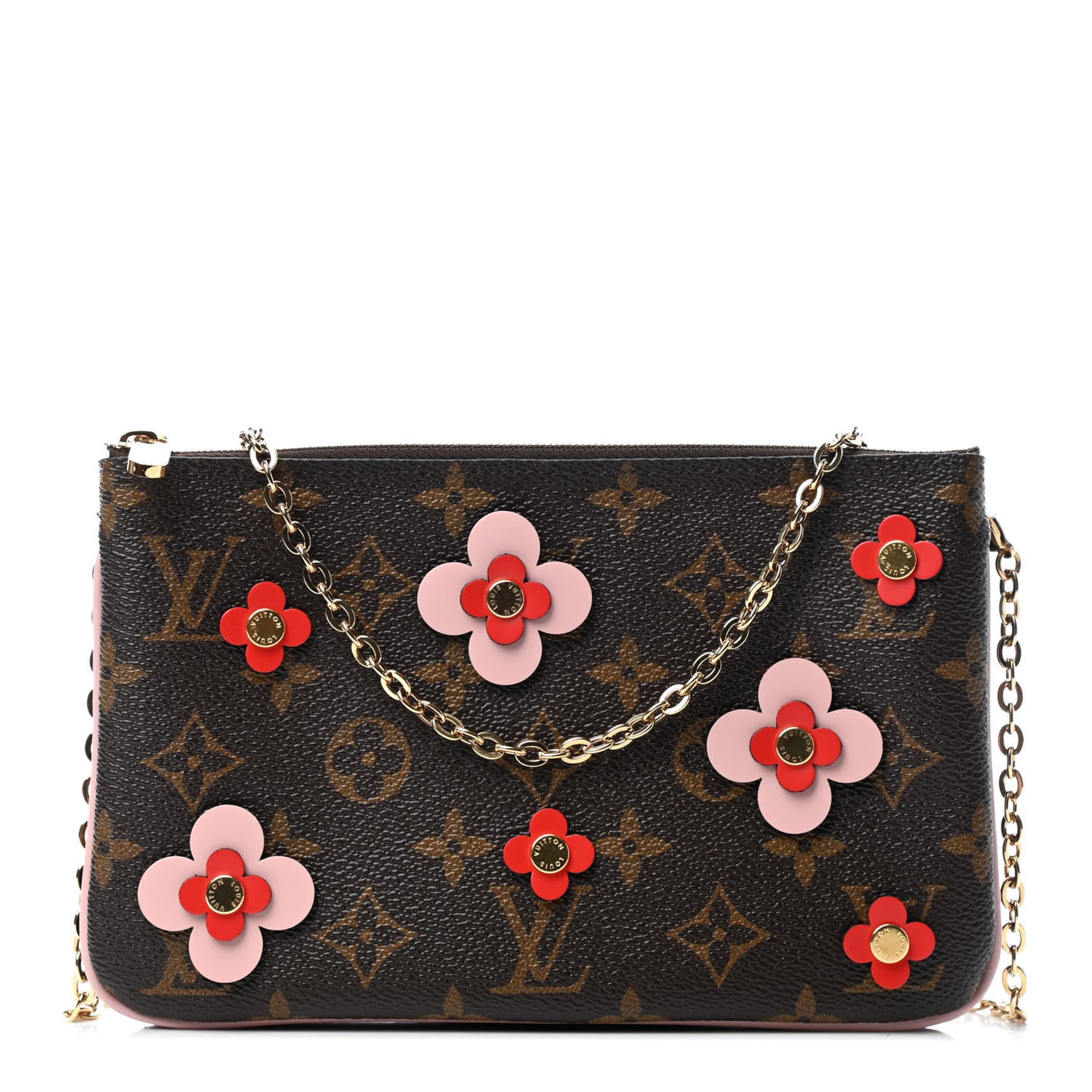 Monogram Blooming Flowers Double Zip Pochette
