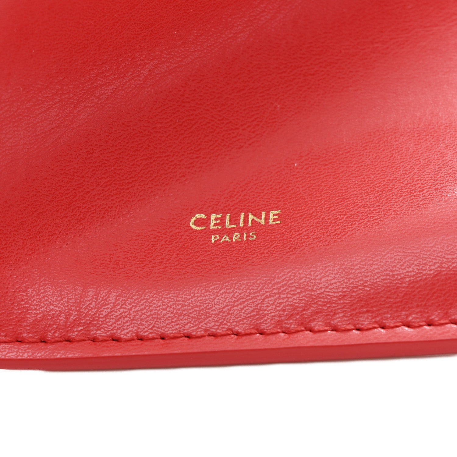 Celine Glossy Calfskin Flat Luggage Shoulder Bag Ultra Red 6 of 10
