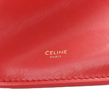 Celine Glossy Calfskin Flat Luggage Shoulder Bag Ultra Red 6 of 10