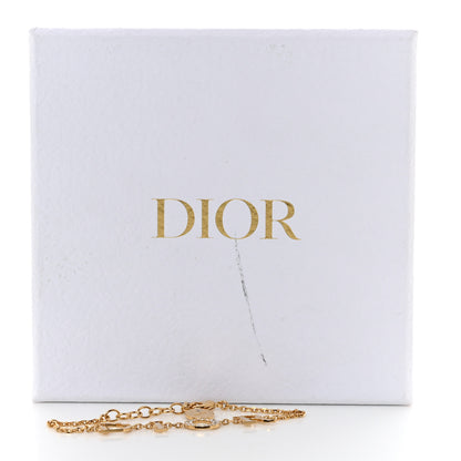 Christian Dior Metal Crystal Letters Bracelet Gold 5 of 5
