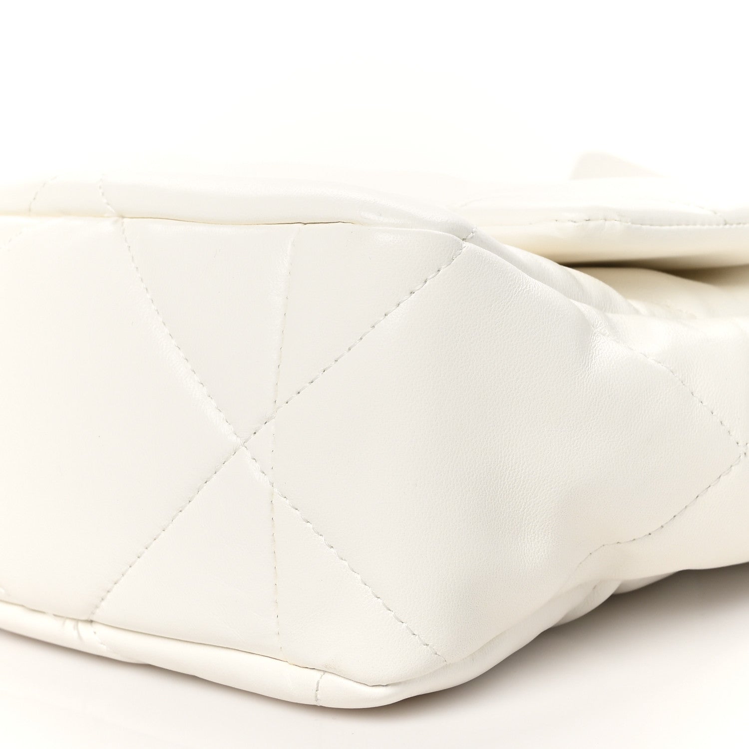 Chanel Lambskin Quilted Large Chanel 19 Flap White 10 of 10