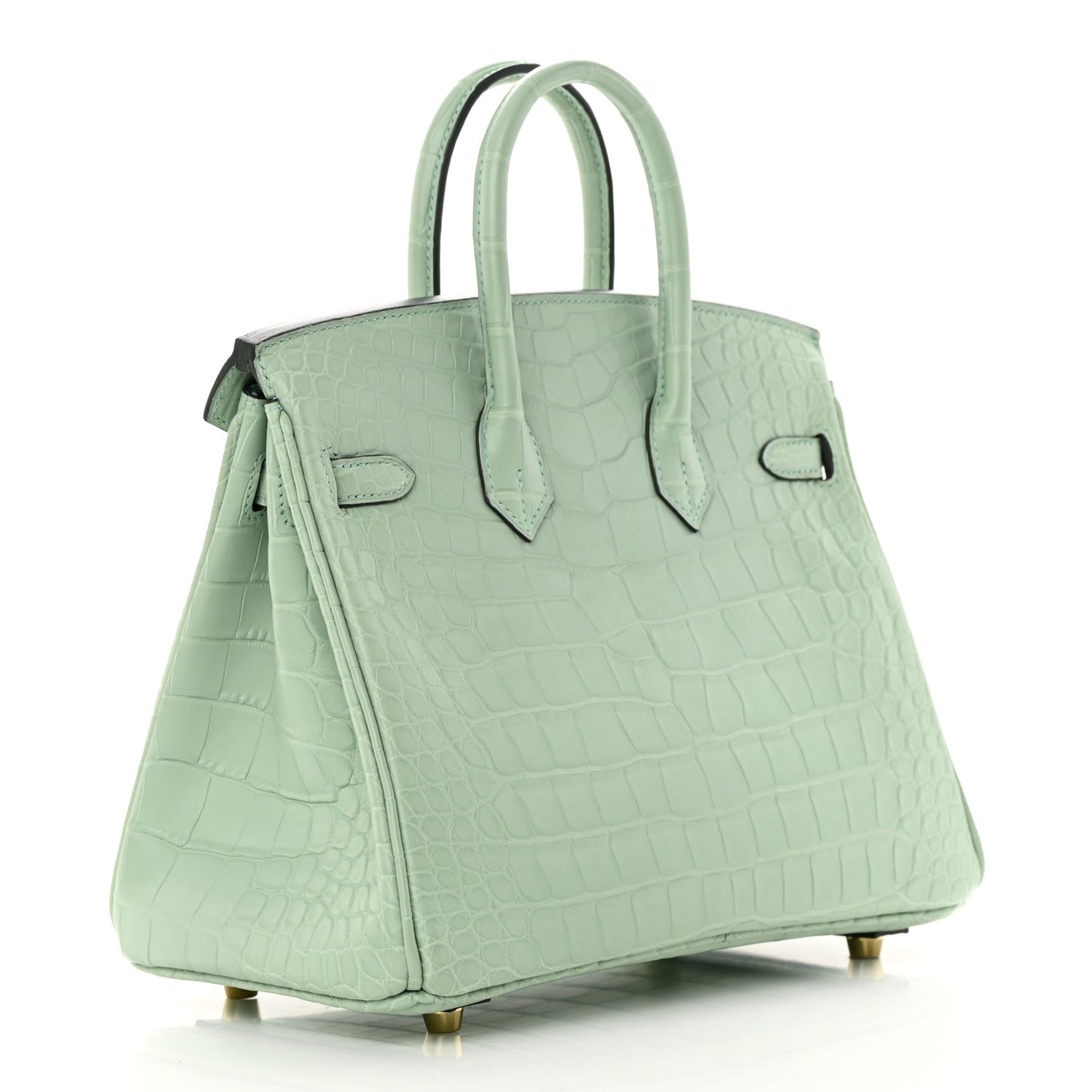 Matte Alligator Birkin 25 Vert D'eau