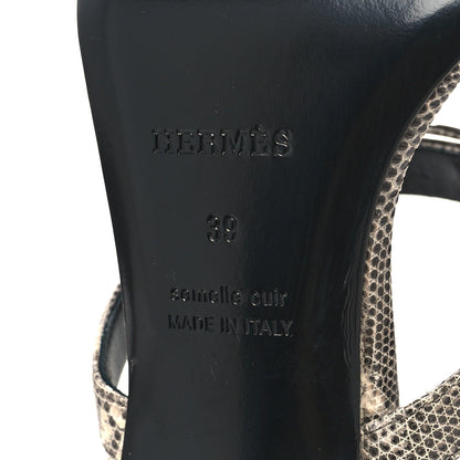 Hermes Lizard Glamour 95 Sandals 39 Ombre 7 of 9