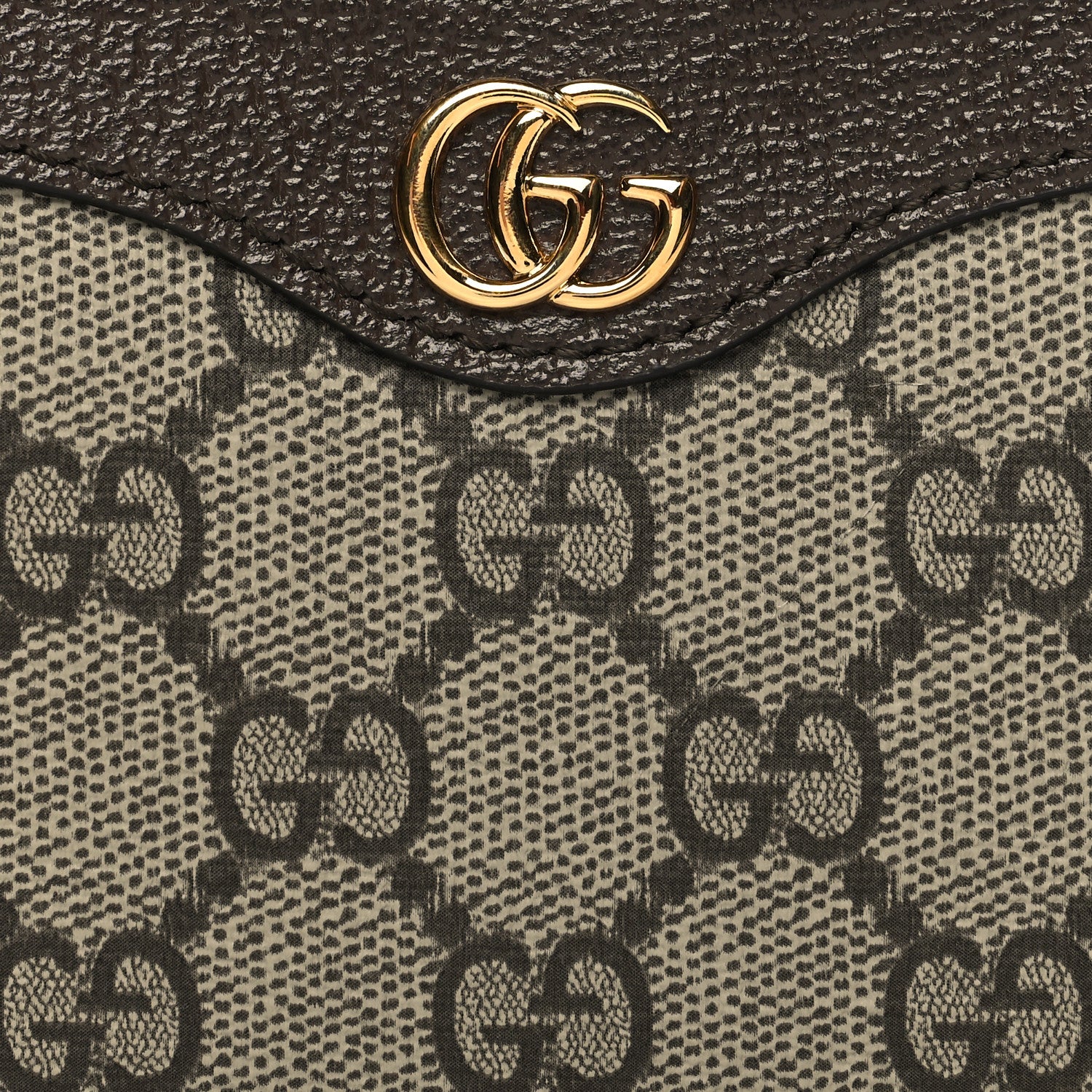 Gucci GG Supreme Monogram Textured Dollar Calfskin Mini Ophidia Chain Bag Beige Ebony 8 of 11