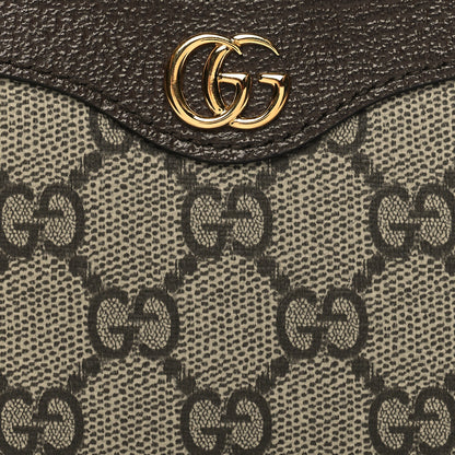 Gucci GG Supreme Monogram Textured Dollar Calfskin Mini Ophidia Chain Bag Beige Ebony 8 of 11