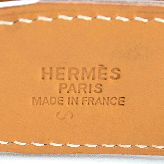 Hermes Box Reversible Constance Martelee H Belt 70 Rouge H and Natural 3 of 5