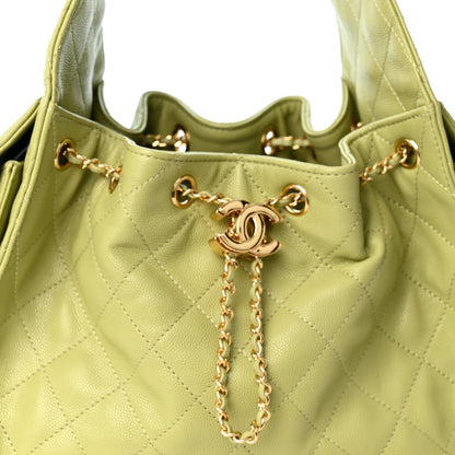 Chanel Caviar Quilted Small Chanel 25 Handbag Green 7 of 9