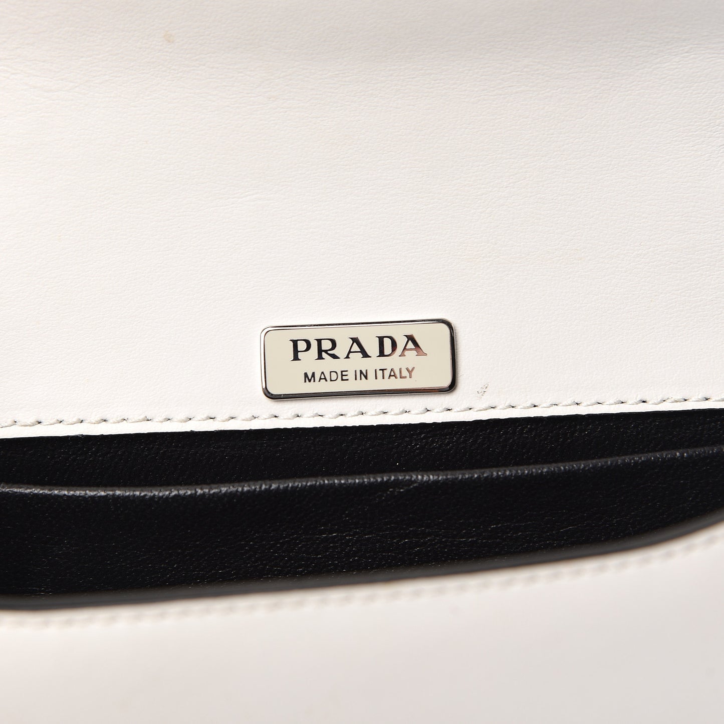 City Calfskin Saffiano Studded Cahier Bag White