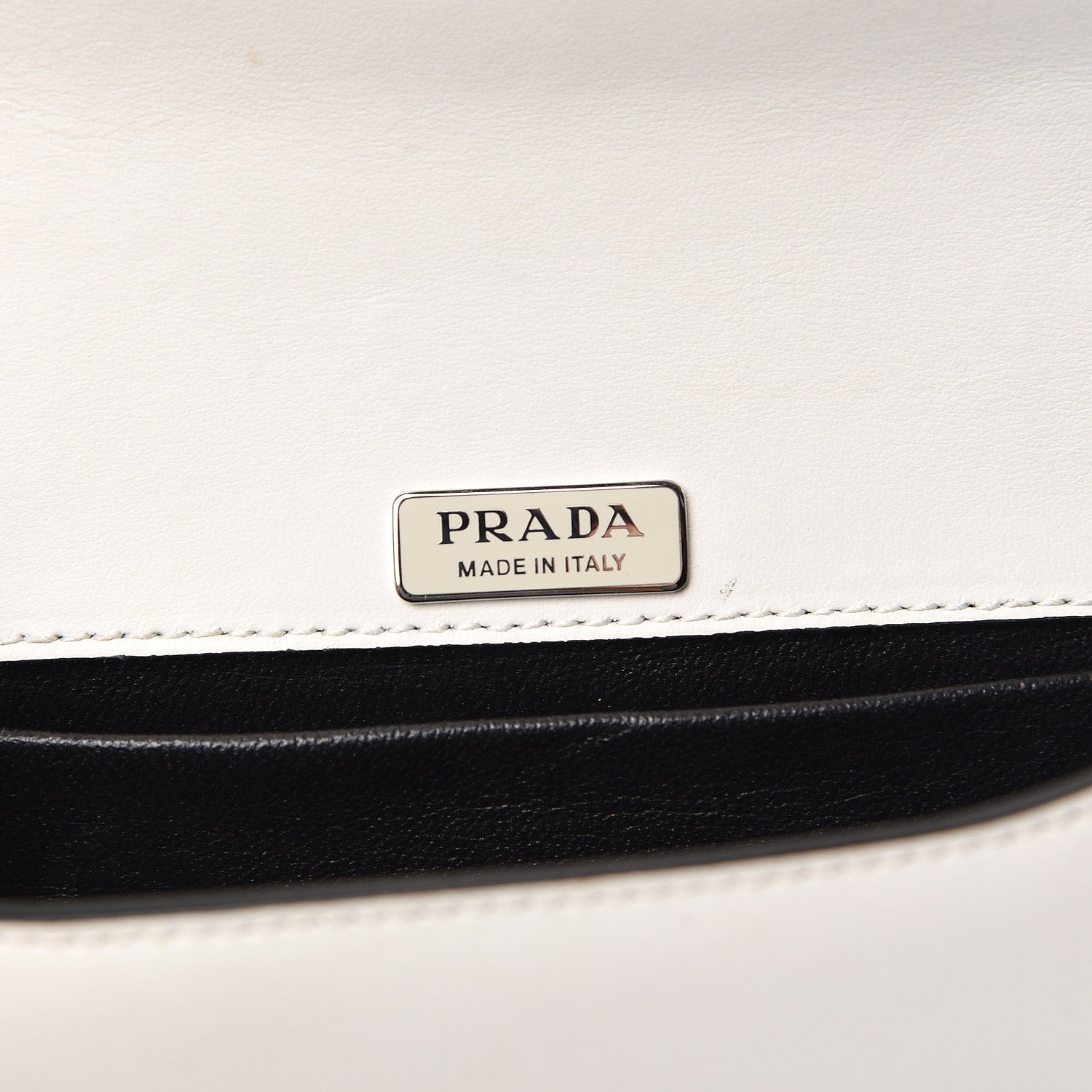 Prada City Calfskin Saffiano Studded Cahier Bag White 6 of 12