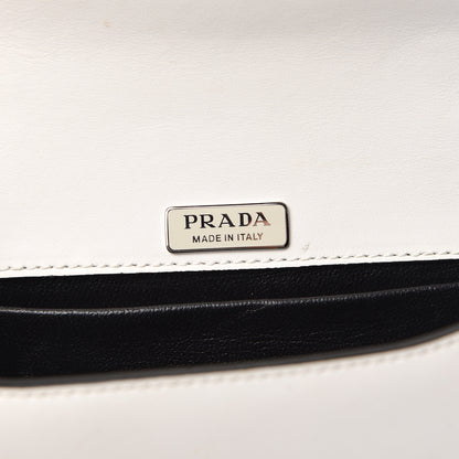 Prada City Calfskin Saffiano Studded Cahier Bag White 6 of 12