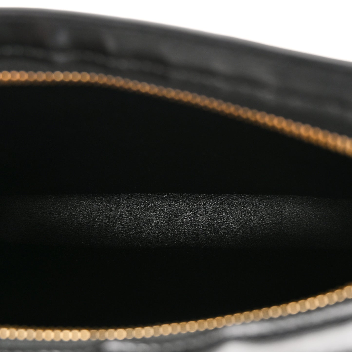 Shiny Calfskin Medium Croque Bag Black