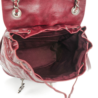 Chanel Calfskin Quilted Large Salzburg Backpack Burgundy 5 of 9