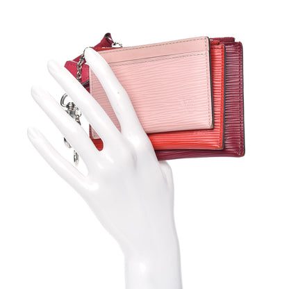 Louis Vuitton Epi Trio Card Case Wallet Rose Ballerine Rouge Fuchsia 2 of 8