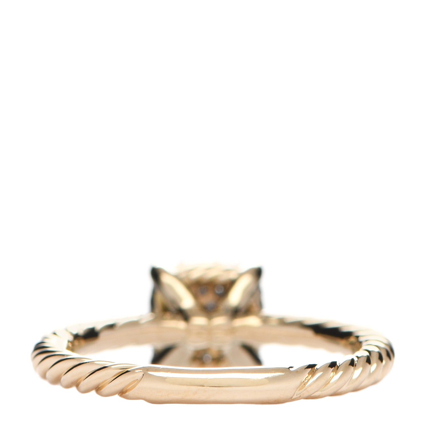 David Yurman 18K Yellow Gold Diamond 7mm Chatelaine Pave Ring 50 5.5 4 of 5