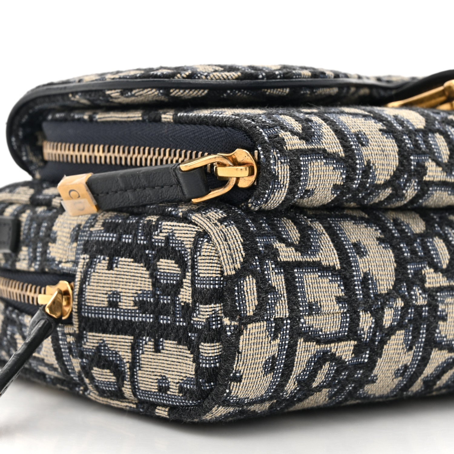 Christian Dior Oblique Double Saddle Pouch Navy Blue 11 of 11