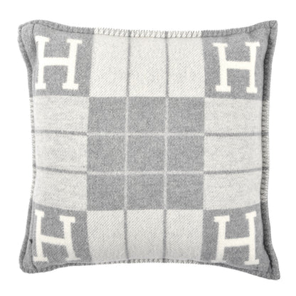 Hermes Wool Cashmere Avalon III Pillow PM Ecru Gris Clair 2 of 3