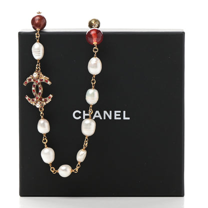 Chanel Enamel Bead Pearl CC Long Necklace 11 of 11