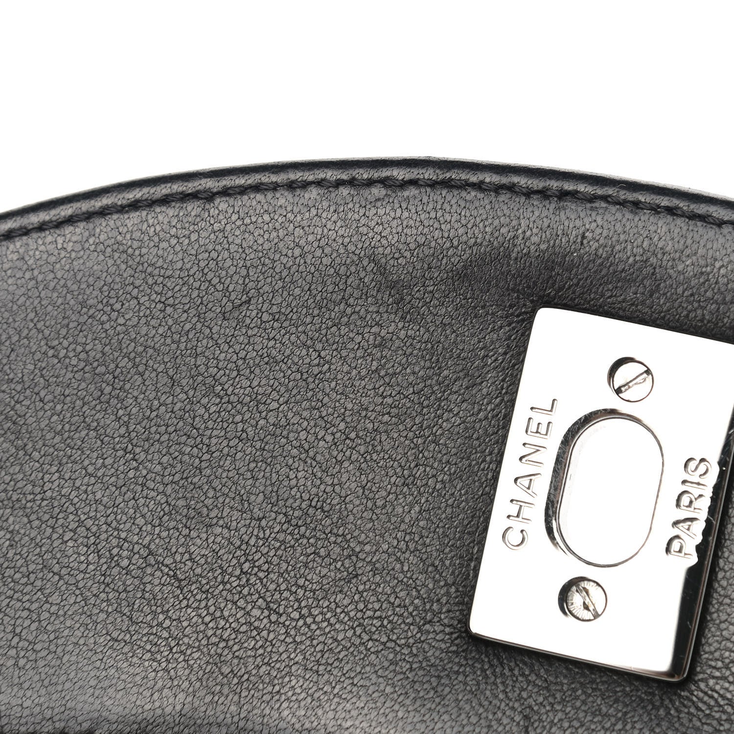 Chanel Lambskin Chain Stitch Clutch Black 8 of 14