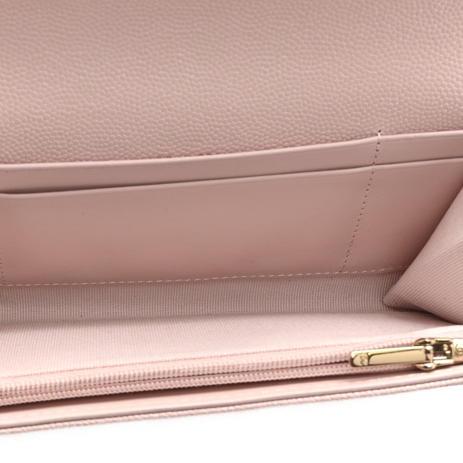 Chanel Caviar Quilted Enamel Crystal CC Flap Wallet Light Pink 5 of 11