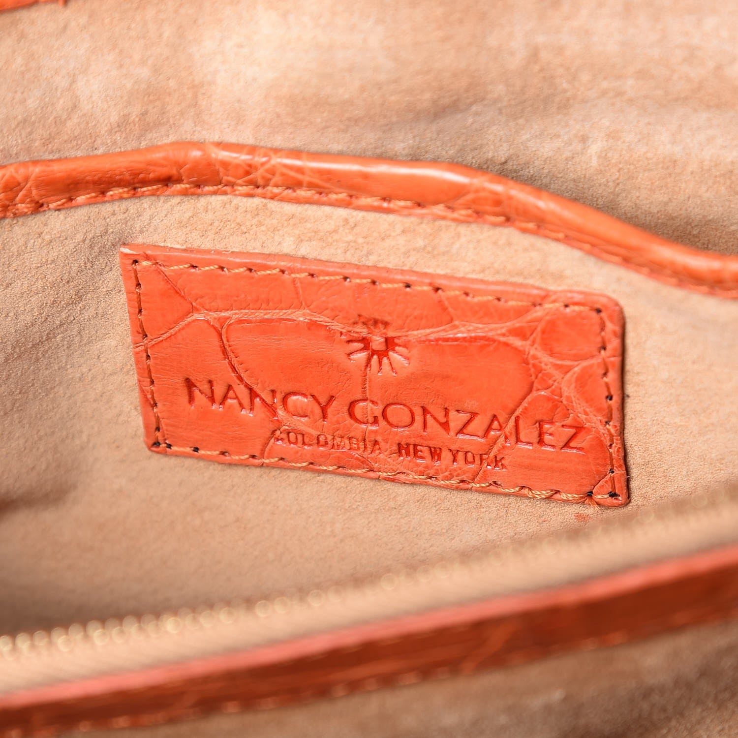 Nancy Gonzalez Crocodile Foldover Clutch Orange 6 of 19