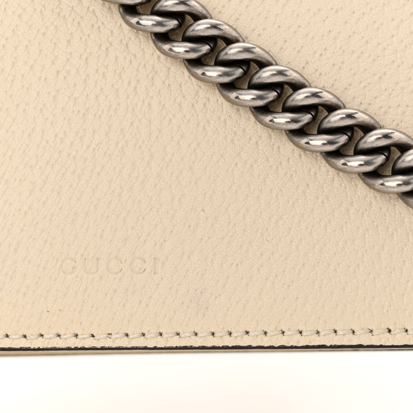 Textured Calfskin Crystal Mini Dionysus Shoulder Bag Mystic White