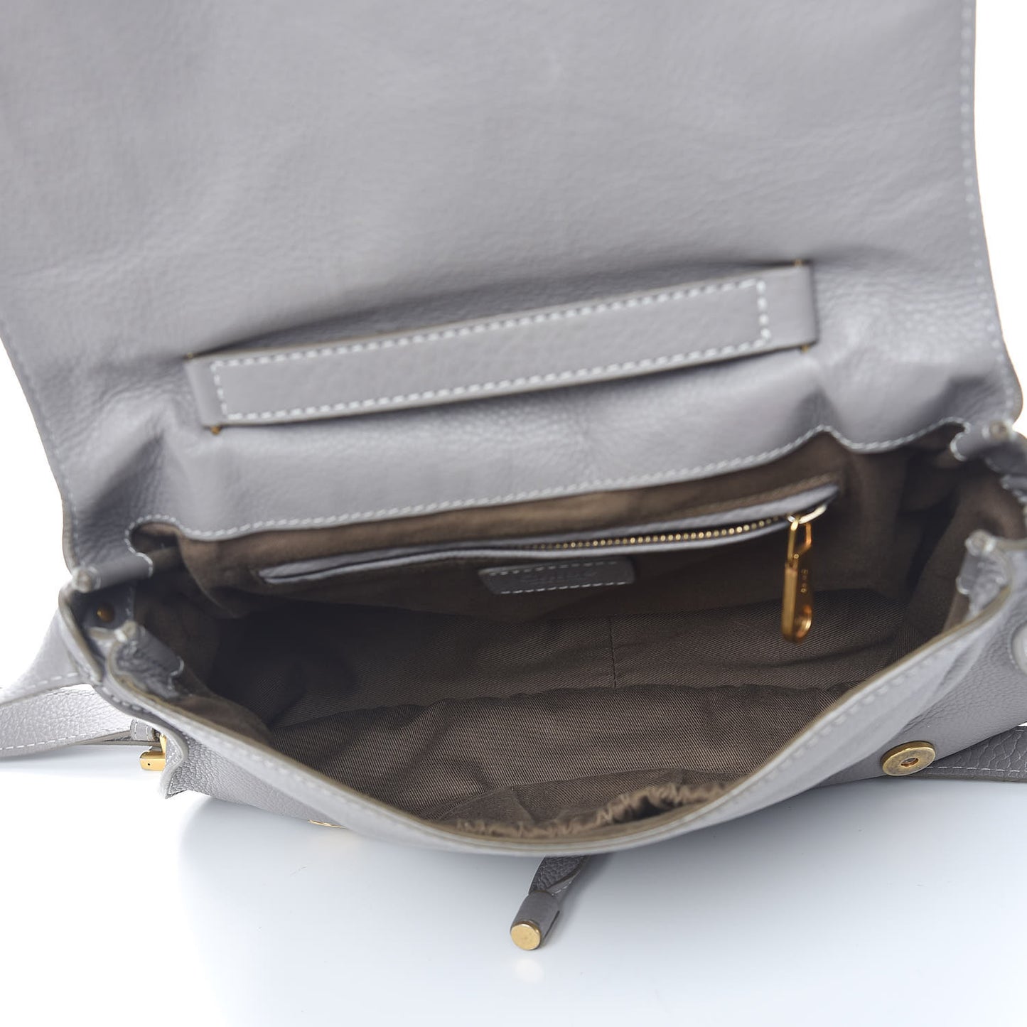 Calfskin Medium Marcie Top Handle Bag Cashmere Grey