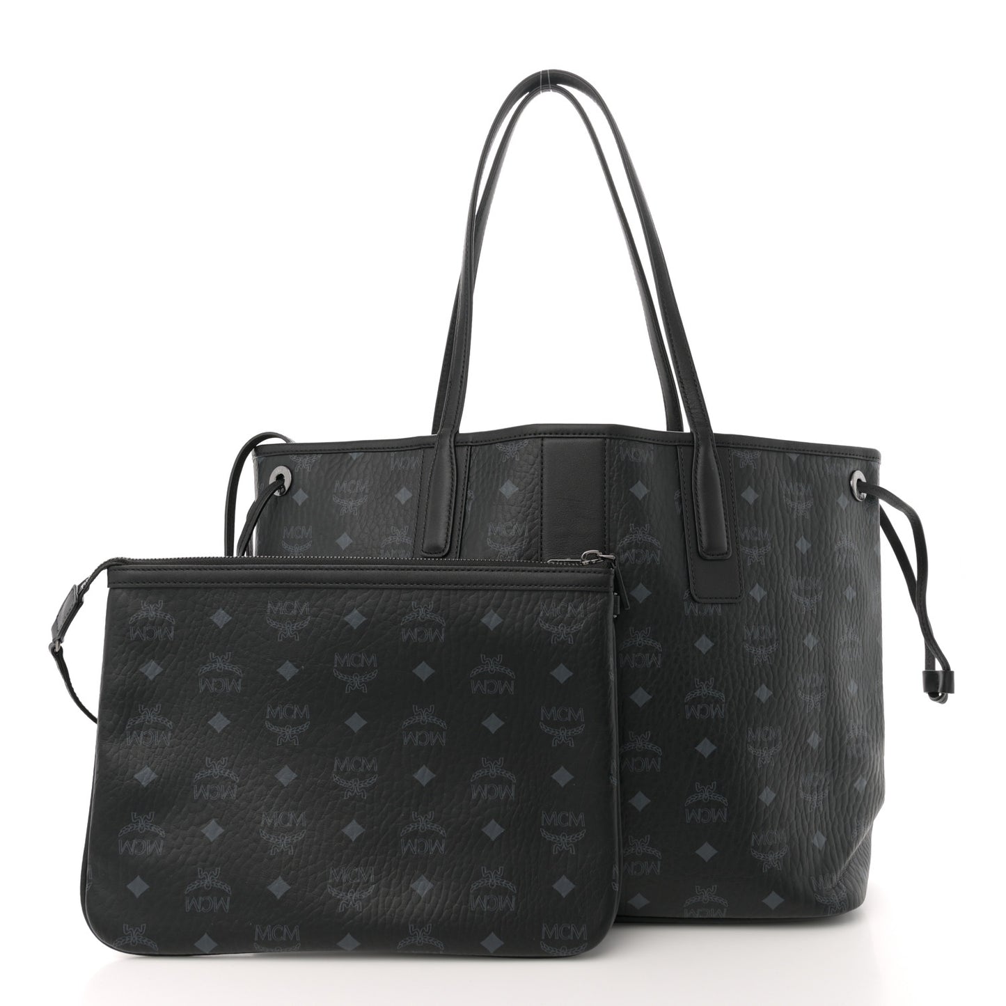 Visetos Medium Liz Reversible Shopper Tote Black