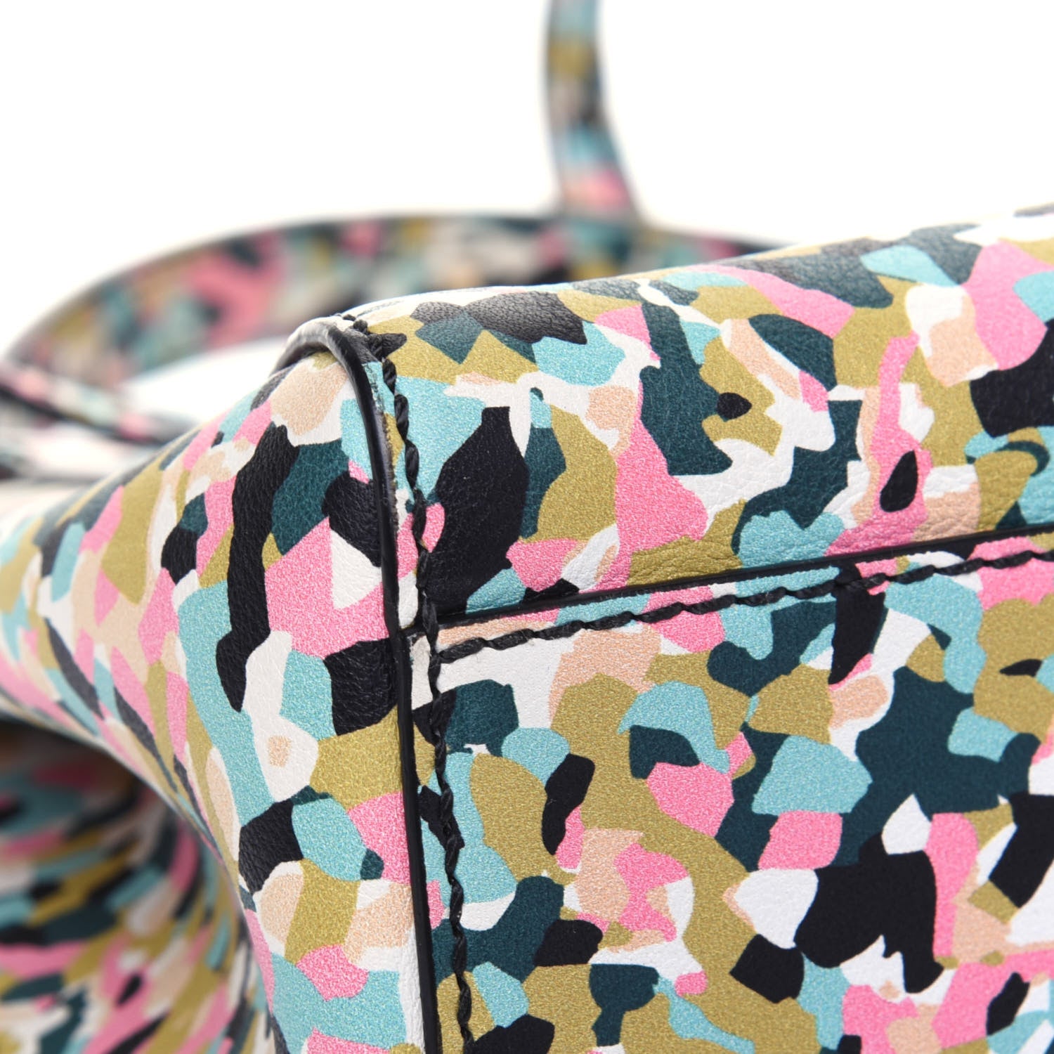 Fendi Vitello Seta Plexiglass Granite Mini Peekaboo Iconic Satchel Multicolor 11 of 15