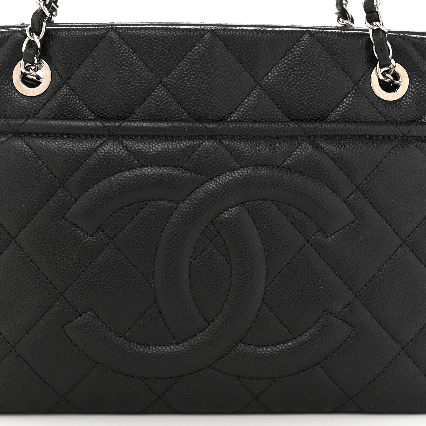 Caviar Quilted Timeless CC Soft Tote Black