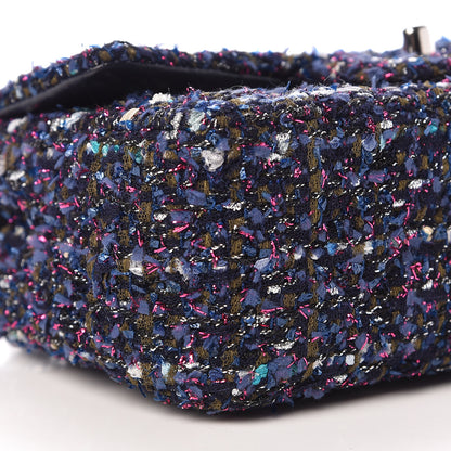 Chanel Tweed Quilted Mini Rectangular Flap Blue Purple Khaki Pink 10 of 13