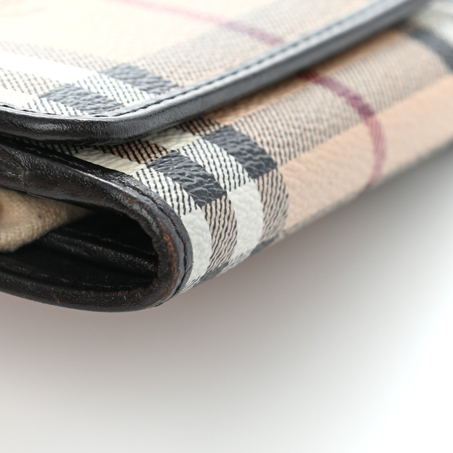 Burberry Haymarket Check Medium Leighton Wallet Chocolate 5 of 11