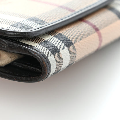 Burberry Haymarket Check Medium Leighton Wallet Chocolate 5 of 11