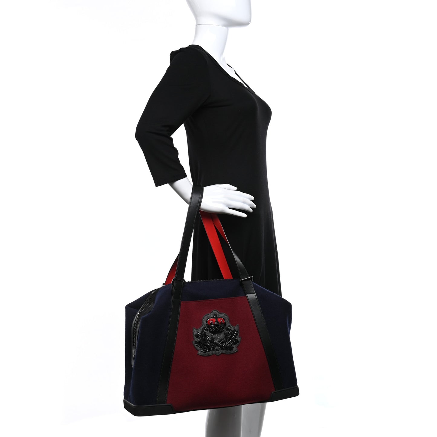 Canvas Calfskin Bagdamon Duffle Black