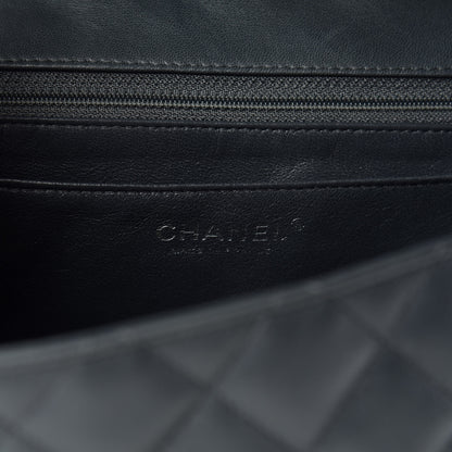 Chanel Lambskin Quilted Jumbo Single Bijoux Chain Flap Gris Fonce 6 of 11