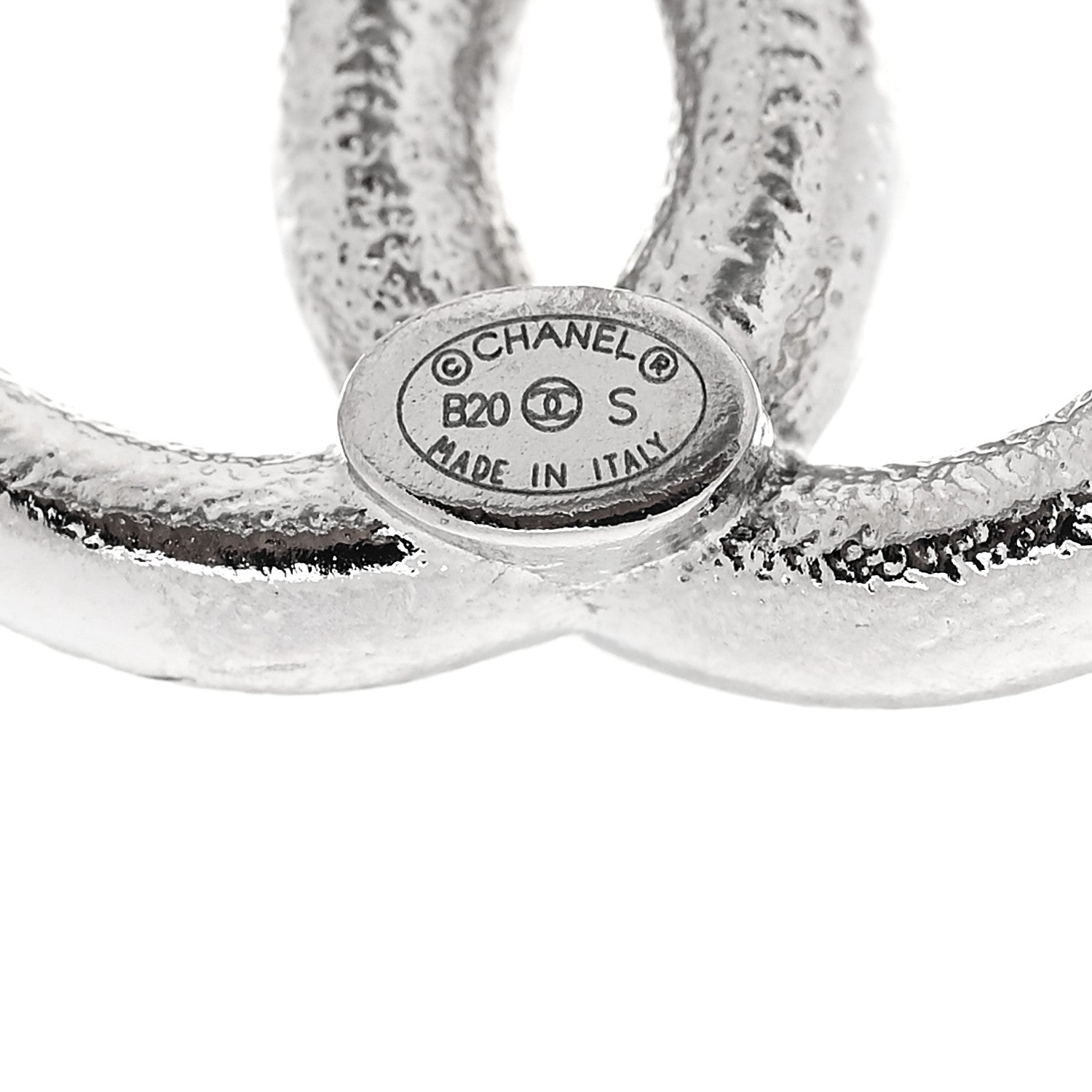 Chanel Crystal Palais Garnier CC Earrings Silver 4 of 5