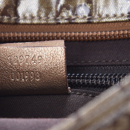 Gucci Crystal Monogram Web Small Flat Messenger Crossbody Bronze 7 of 13