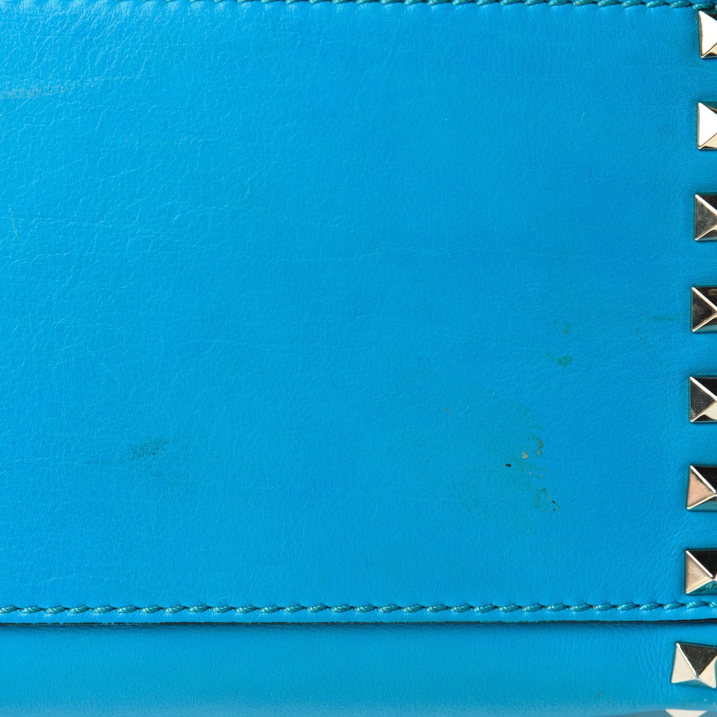 Vitello Rockstud Double Handle Tote Parrot