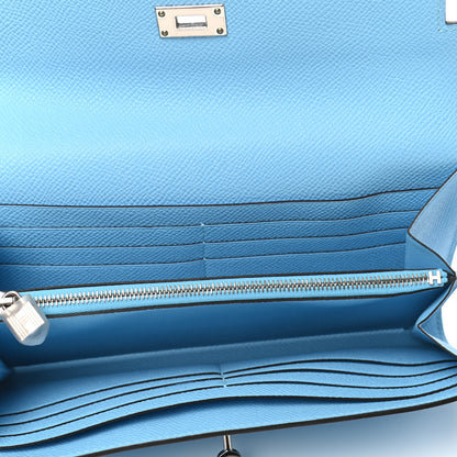Hermes Epsom Kelly Longue Wallet Celeste 5 of 7